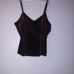 Velvet cropped tank